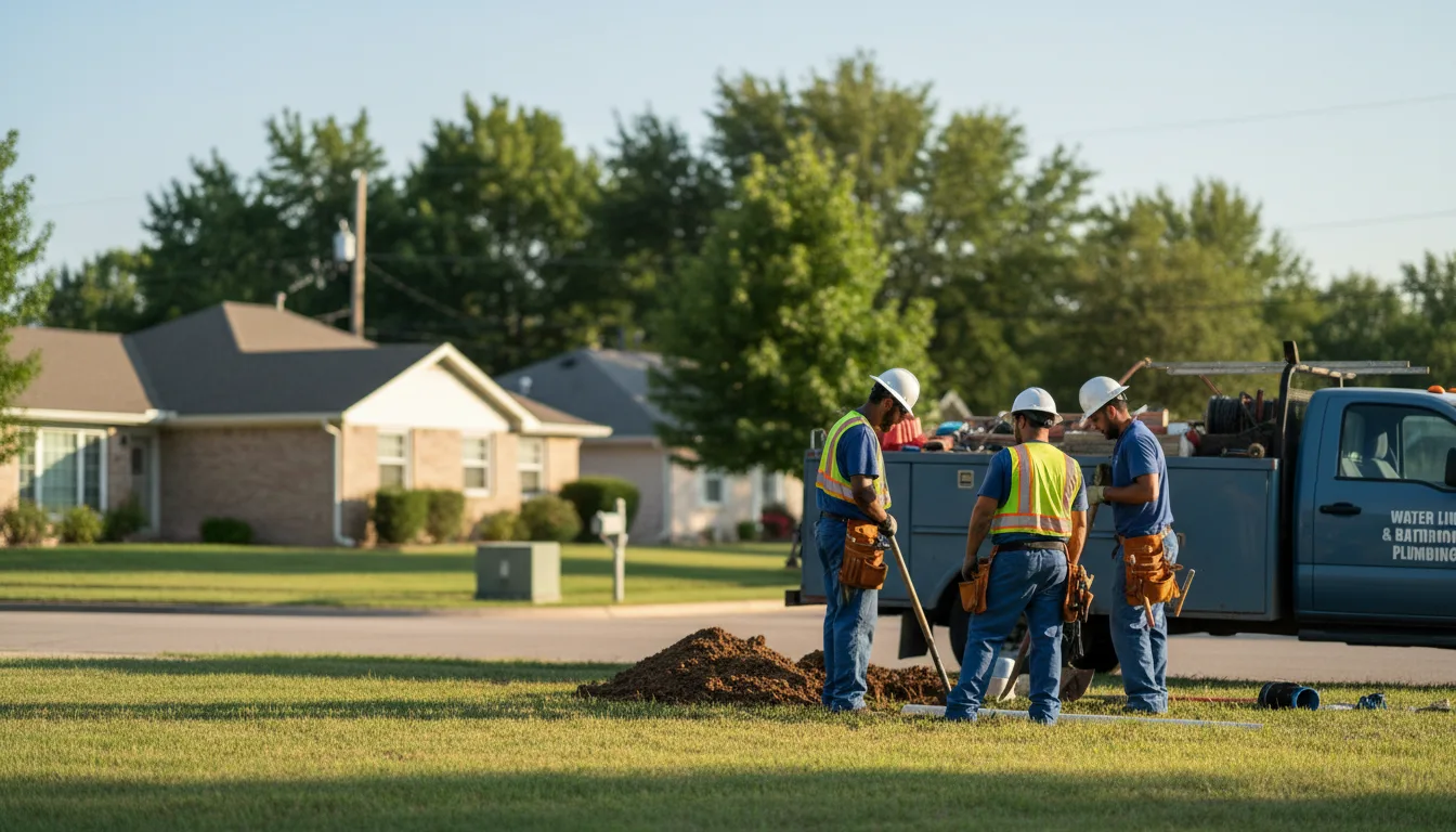 Residential water line and bathroom plumbing service in Newton, AL